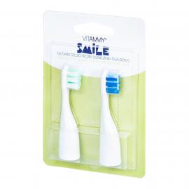 VITAMMY SMILE náhradné násady na detské zubné kefky Smile, 2ks, modrá/zelená