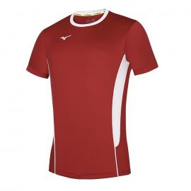 Mizuno Authentic High-Kyu Tee Pánske športové/volejbalové tričko, červené, veľ. L