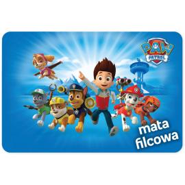 Nickelodeon Filcová podložka, Paw Patrol, modrá, 100x150cm