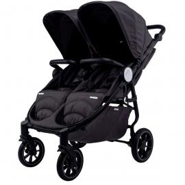 Baby Monsters Easy Twin 4 Ultra úzky kočík pre dvojičky (šírka 65 cm), čierny