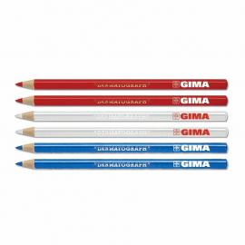 GIMA DERMOGRAPHIC PENCIL RED Sada dermografických ceruziek, mix farieb, 6ks