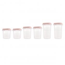 Miniland - Dolce Miniland Dolce Hermeticky uzatvárateľné nádoby na potraviny, 6 ks, ružové