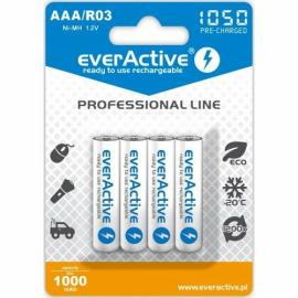 everActive PROFESSIONAL LINE R03 / AAA, Nabíjateľné Ni-MH 1050 mAh batérie, 4ks