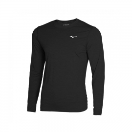 Mizuno Impulse Core LS Pánske športové tričko s dlhým rukávom, čierne, veľ. XXL