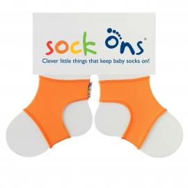 Sock Ons Návleky ne detské ponožky, Bright Orange - Veľkosť 0-6m