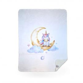XKKO LUX Španielska detská deka - Moon Unicorn, 75x100