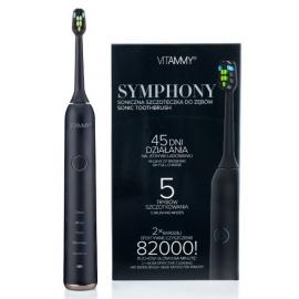 VITAMMY SYMPHONY Black Sonická zubná kefka s vysokou vibračnou silou, čierna