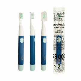 VITAMMY BUZZ Sonická zubná kefka s 28 000 mikropohybmi, 2 programy čistenia, navy/modrá,