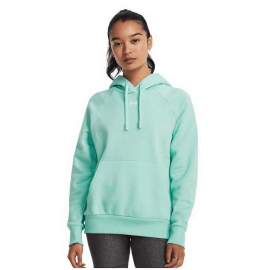 Under Armour Rival W Dámska fleecová mikina s kapucňou, tyrkysová, veľ. M