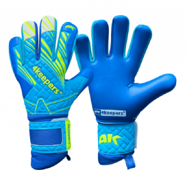 4keepers Soft Azur NC Junior Detské futbalové brankárske rukavice, modré, veľ. 5