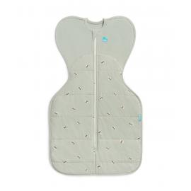 Love To Dream Swaddle UP Zavinovačka - veľkosť XS - olivová/včielky - 1. FÁZA - 2,5 TOG