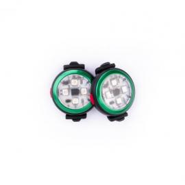 CURLI Luumi LED bezpečnostné svetielko dobíjacie na obojok GREEN