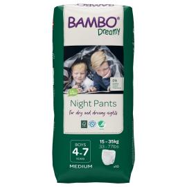 BAMBO Dreamy Night Pants Nohavičky plienkové jednorazové Boys 4-7 rokov (15-35 kg) 10 ks