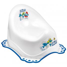 MALTEX Nočník protišmykový Šmolkovia - white