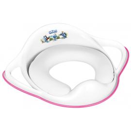 MALTEX Redukcia na WC s úchytmi mäkká Šmolkovia - Pink