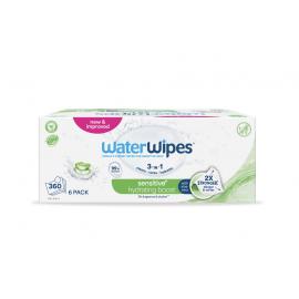 6x WATERWIPES Obrúsky vlhčené Hydrating clean with aloe vera 3in1 60 ks (360 ks) 