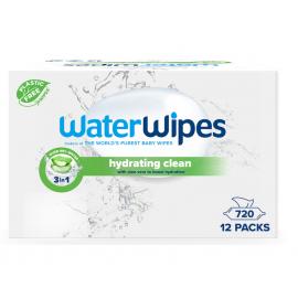 12x WATERWIPES Obrúsky vlhčené Hydrating clean with aloe vera 3in1 60 ks (720 ks) 