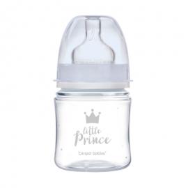 CANPOL BABIES Fľaša so širokým hrdlom Royal Baby 120 ml modrá