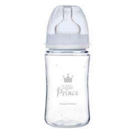 CANPOL BABIES Fľaša so širokým hrdlom Royal Baby 240 ml modrá