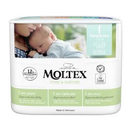 MOLTEX Pure&Nature Plienky jednorazové 1 Newborn (2-5 kg) 22 ks