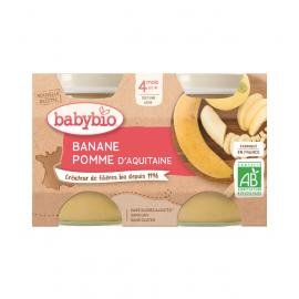 BABYBIO Príkrm jablko banán 2x 130 g