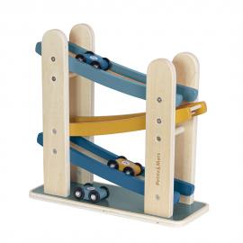 PETITE&MARS Hračka drevená pretekárska dráha Milky Way Wood of Mars 18m+ Cosmic Blue