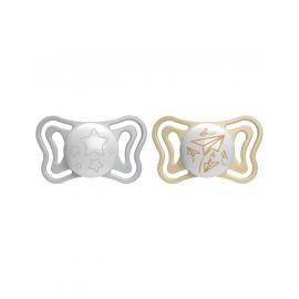 CHICCO Cumlík Physio Light silikónový nočný 6-16m, 2ks