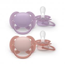 Philips AVENT Cumlík Ultrasoft Premium 6-18m dievča 2 ks