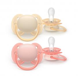 Philips AVENT Cumlík Ultrasoft Premium 0-6m dievča 2 ks