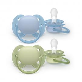 Philips AVENT Cumlík Ultrasoft Premium 0-6m chlapec 2 ks