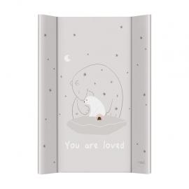 CEBA BABY Podložka prebaľovacia 2-hranná s pevnou doskou (50x70) Basic Polar Bears