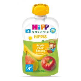 HiPP HiPPiS BIO Jablko, hruška, banán 100 g, 4m+