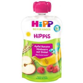HiPP HiPPiS BIO Jablko, banán, maliny, celozrnné obilniny 100g, 12m+