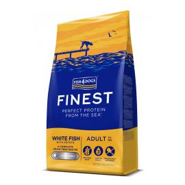 FISH4DOGS Granule veľké pre dospelých psov Finest biela ryba so zemiakmi 12kg, 1+