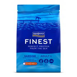 FISH4DOGS Granule malé pre dospelých psov Finest sardínka so sladkými zemiakmi 1,5kg, 1+