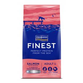 FISH4DOGS Granule veľké pre dospelých psov Finest losos so zemiakmi 12kg, 1+