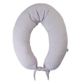 BABYMATEX Vankúš na dojčenie mušelínový Moon Svetlo Šedá 260 cm