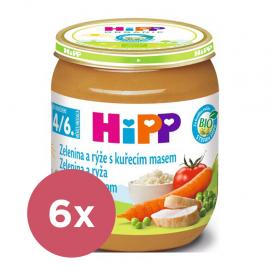 6x HiPP BIO Zeleninová omáčka s ryžou a kuraťom 125 g