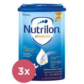 3x NUTRILON 3 Batoľacie mlieko 800 g, 12+