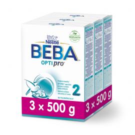 3x BEBA OPTIPRO® 2 Mlieko pokračovacie, 500 g​