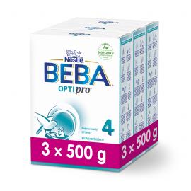 3x BEBA OPTIPRO® 4 Mlieko batoľacie, 500 g​