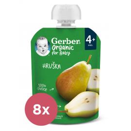 8x GERBER Organic Kapsička hruška 90 g​