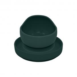 PETITE&MARS Set jedálenský silikónový TAKE&MATCH 2 ks tanier + miska Misty Green 6m+