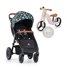 PETITE&MARS Kočík Street+ Air Oak + Strieška Limited 100 Flowers + odrážadlo Uniq Pink