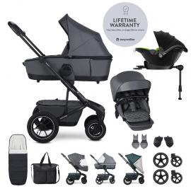 EASYWALKER Set XXL Harvey5 Air Premium Mineral Grey + KIDDY Evoluna i-size 2 + základňa