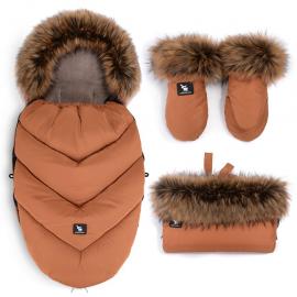 COTTONMOOSE Set zimný fusak, rukavice a rukávník Moose Yukon Amber