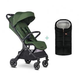 EASYWALKER Kočík športový Jackey2 Deep Green + PETITE&MARS fusak Jibot