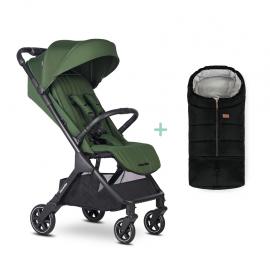 EASYWALKER Kočík športový Jackey Deep Green + PETITE&MARS fusak Jibot