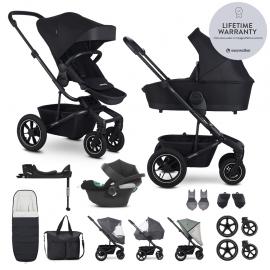 EASYWALKER SET Kočík 4v1 Harvey⁵ Midnight Black XXL AIR + CYBEX Aton B2 i-Size + základňa