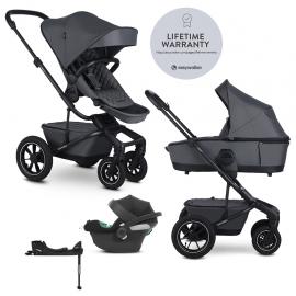 EASYWALKER Kočík kombinovaný Harvey⁵ Premium 2v1 Mineral Grey LITE AIR + CYBEX Aton B2 i-Size
